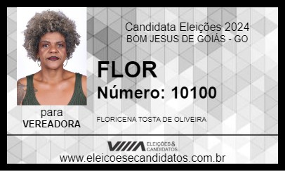 Candidato FLOR 2024 - BOM JESUS DE GOIÁS - Eleições