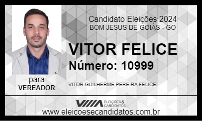 Candidato VITOR FELICE 2024 - BOM JESUS DE GOIÁS - Eleições