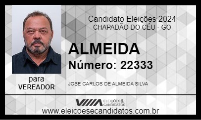 Candidato ALMEIDA 2024 - CHAPADÃO DO CÉU - Eleições