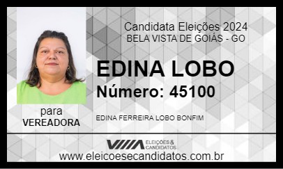 Candidato EDINA LOBO 2024 - BELA VISTA DE GOIÁS - Eleições