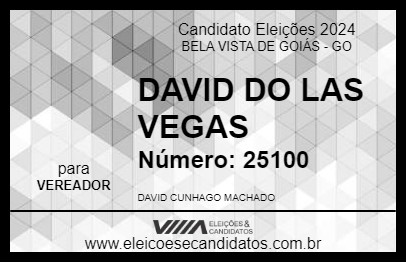 Candidato DAVID DO LAS VEGAS 2024 - BELA VISTA DE GOIÁS - Eleições