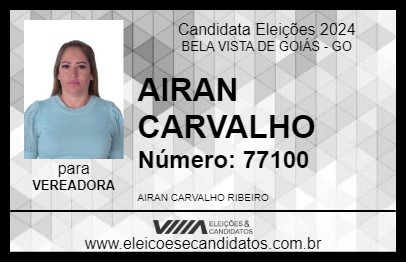 Candidato AIRAN CARVALHO 2024 - BELA VISTA DE GOIÁS - Eleições