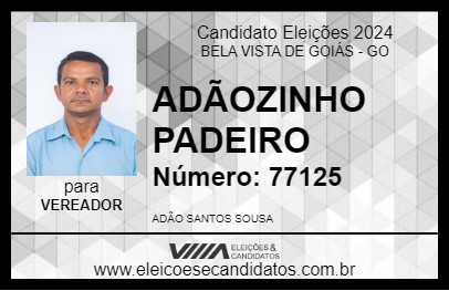 Candidato ADÃOZINHO PADEIRO 2024 - BELA VISTA DE GOIÁS - Eleições