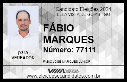 Candidato FÁBIO MARQUES 2024 - BELA VISTA DE GOIÁS - Eleições