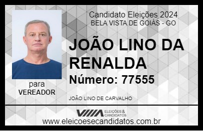 Candidato JOÃO LINO DA RENALDA 2024 - BELA VISTA DE GOIÁS - Eleições