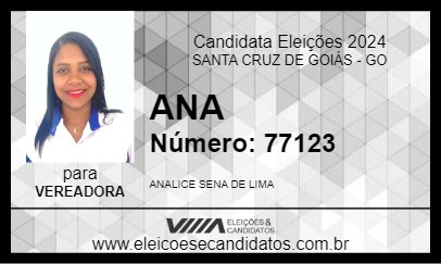 Candidato ANA 2024 - SANTA CRUZ DE GOIÁS - Eleições