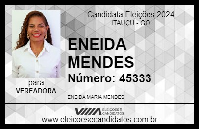 Candidato ENEIDA MENDES 2024 - ITAUÇU - Eleições