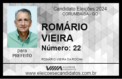 Candidato ROMÁRIO VIEIRA 2024 - CORUMBAÍBA - Eleições