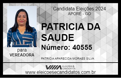 Candidato PATRICIA 2024 - APORÉ - Eleições