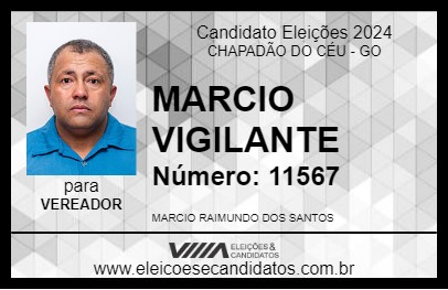 Candidato MARCIO VIGILANTE 2024 - CHAPADÃO DO CÉU - Eleições