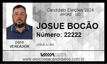 Candidato JOSUE BOCÃO 2024 - APORÉ - Eleições