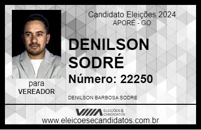 Candidato DENILSON SODRÉ 2024 - APORÉ - Eleições