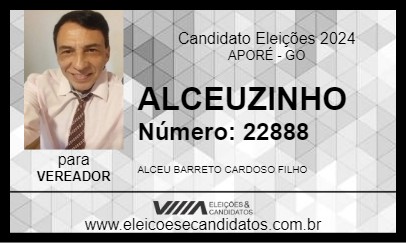 Candidato ALCEUZINHO 2024 - APORÉ - Eleições