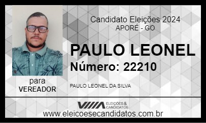 Candidato PAULO LEONEL 2024 - APORÉ - Eleições