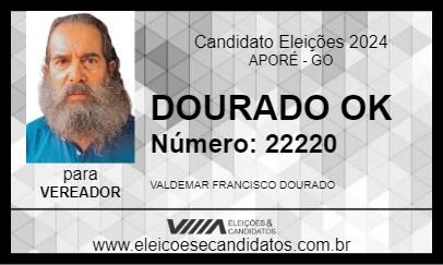 Candidato DOURADO OK 2024 - APORÉ - Eleições