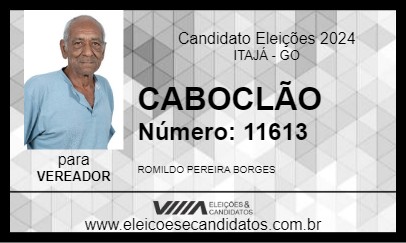 Candidato CABOCLÃO 2024 - ITAJÁ - Eleições