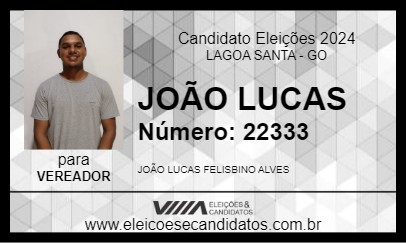 Candidato JOÃO LUCAS 2024 - LAGOA SANTA - Eleições