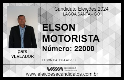 Candidato ELSON MOTORISTA 2024 - LAGOA SANTA - Eleições