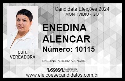 Candidato ENEDINA ALENCAR 2024 - MONTIVIDIU - Eleições