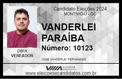 Candidato VANDERLEI PARAÍBA 2024 - MONTIVIDIU - Eleições