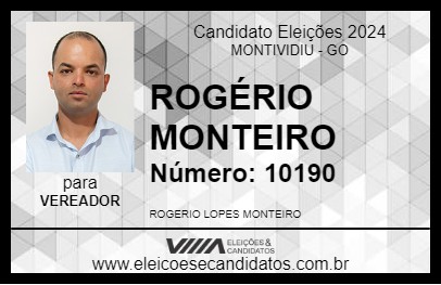 Candidato ROGÉRIO LOPES 2024 - MONTIVIDIU - Eleições