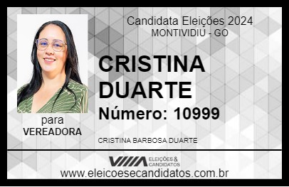 Candidato CRISTINA BARBOSA 2024 - MONTIVIDIU - Eleições