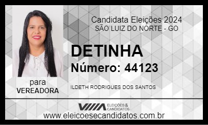 Candidato DETINHA 2024 - SÃO LUIZ DO NORTE - Eleições