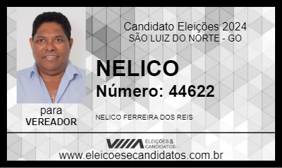 Candidato NELICO 2024 - SÃO LUIZ DO NORTE - Eleições