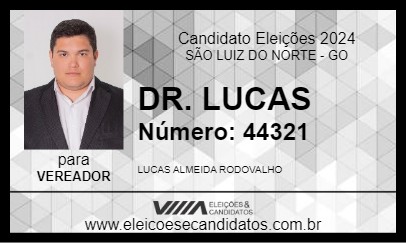 Candidato DR. LUCAS 2024 - SÃO LUIZ DO NORTE - Eleições