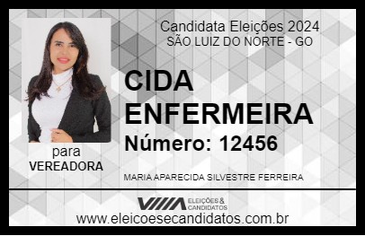 Candidato CIDA ENFERMEIRA 2024 - SÃO LUIZ DO NORTE - Eleições