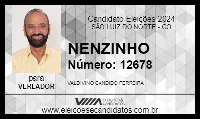 Candidato NENZINHO 2024 - SÃO LUIZ DO NORTE - Eleições