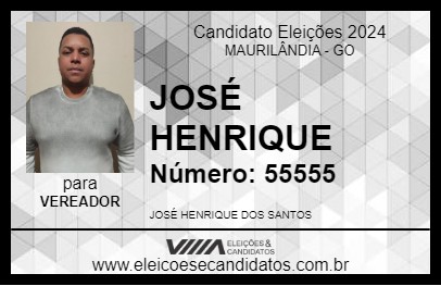 Candidato JOSÉ HENRIQUE 2024 - MAURILÂNDIA - Eleições