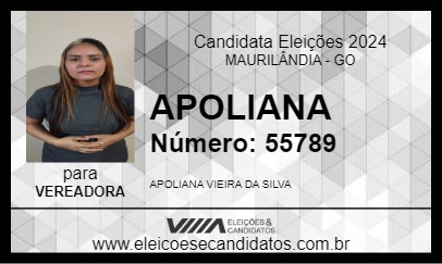 Candidato APOLIANA 2024 - MAURILÂNDIA - Eleições