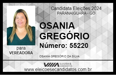 Candidato OSANIA GREGÓRIO 2024 - PARANAIGUARA - Eleições