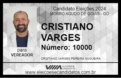 Candidato CRISTIANO VARGES 2024 - MORRO AGUDO DE GOIÁS - Eleições