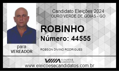 Candidato ROBINHO 2024 - OURO VERDE DE GOIÁS - Eleições