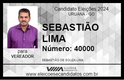 Candidato SEBASTIÃO LIMA 2024 - URUANA - Eleições