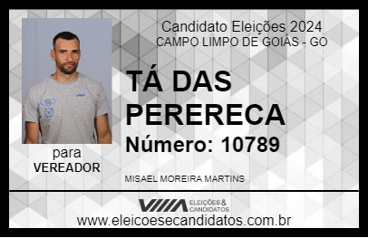 Candidato MISAEL MOREIRA (TÁ) 2024 - CAMPO LIMPO DE GOIÁS - Eleições