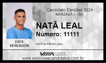 Candidato NATÃ LEAL 2024 - MARZAGÃO - Eleições