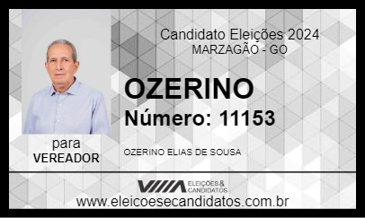 Candidato OZERINO 2024 - MARZAGÃO - Eleições