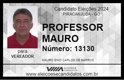 Candidato PROFESSOR MAURO 2024 - PIRACANJUBA - Eleições