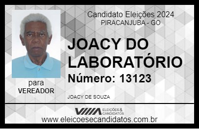 Candidato JOACY DO LABORATÓRIO 2024 - PIRACANJUBA - Eleições