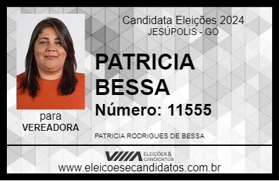 Candidato PATRICIA BESSA 2024 - JESÚPOLIS - Eleições