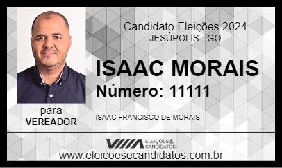 Candidato ISAAC MORAIS 2024 - JESÚPOLIS - Eleições