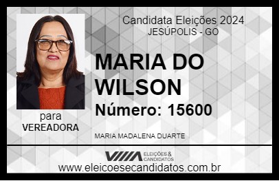 Candidato MARIA DO WILSON 2024 - JESÚPOLIS - Eleições