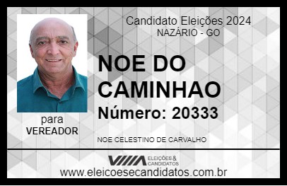 Candidato NOE DO CAMINHAO 2024 - NAZÁRIO - Eleições