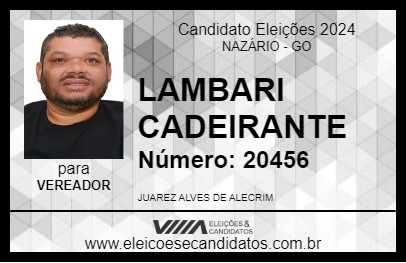 Candidato LAMBARI CADEIRANTE 2024 - NAZÁRIO - Eleições