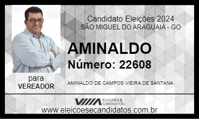 Candidato AMINALDO 2024 - SÃO MIGUEL DO ARAGUAIA - Eleições