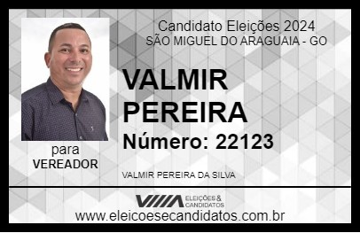 Candidato VALMIR PEREIRA 2024 - SÃO MIGUEL DO ARAGUAIA - Eleições