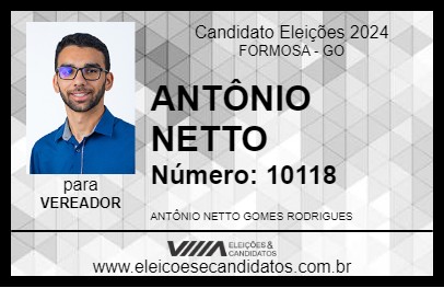 Candidato ANTÔNIO NETTO 2024 - FORMOSA - Eleições